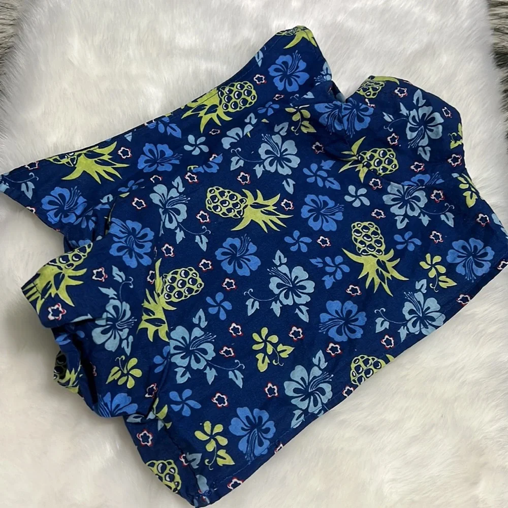 Boots & Barkley Canine Hawaiian Cotton Shirt with Lei Collar S